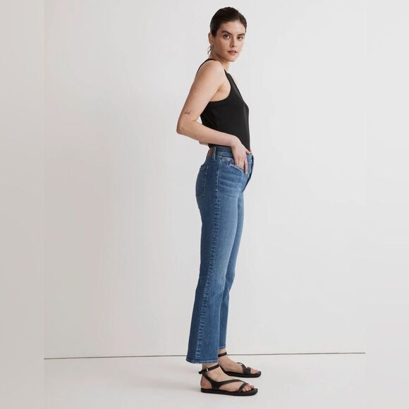 Madewell Kick Out Crop Jeans Size 24 in Saywell Wash Front Yoke - Picture 3 of 13